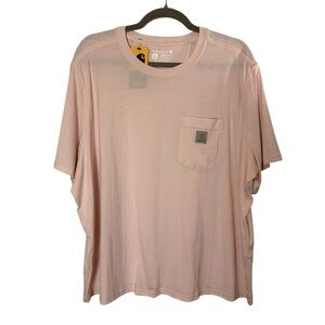 Carhartt Women’s Blush. Pink Short Sleeve Pocket Tee Sz XL
